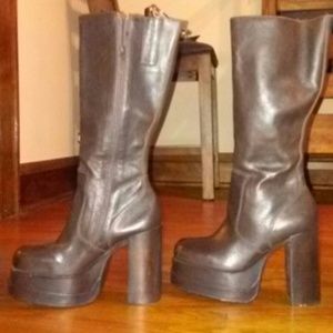 Steve Madden brown leather boots.